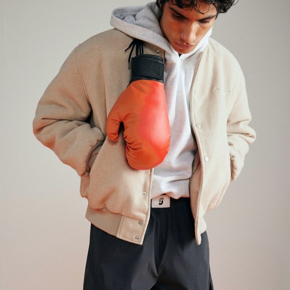 Standard Cloth Faux Wool Varsity Jacket - Picture 5 of 11